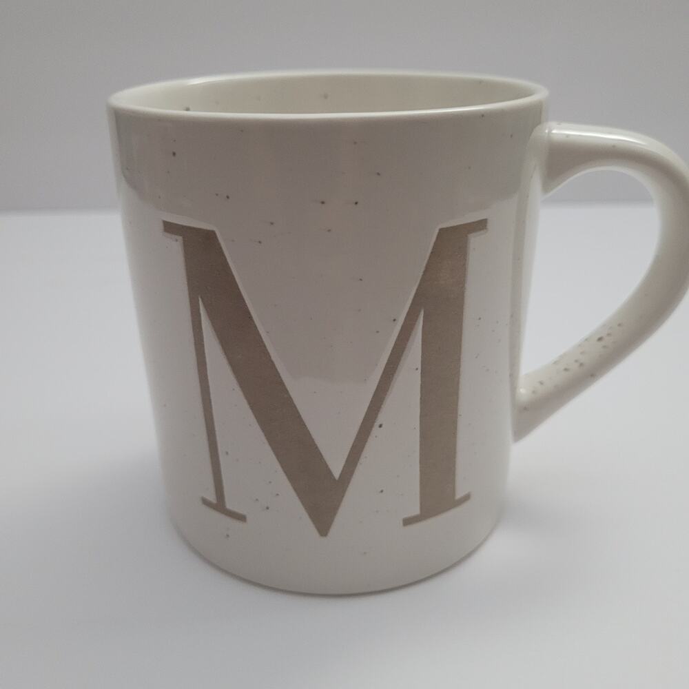 Threshold White Coffee Cup with Letter M - Perfect!
